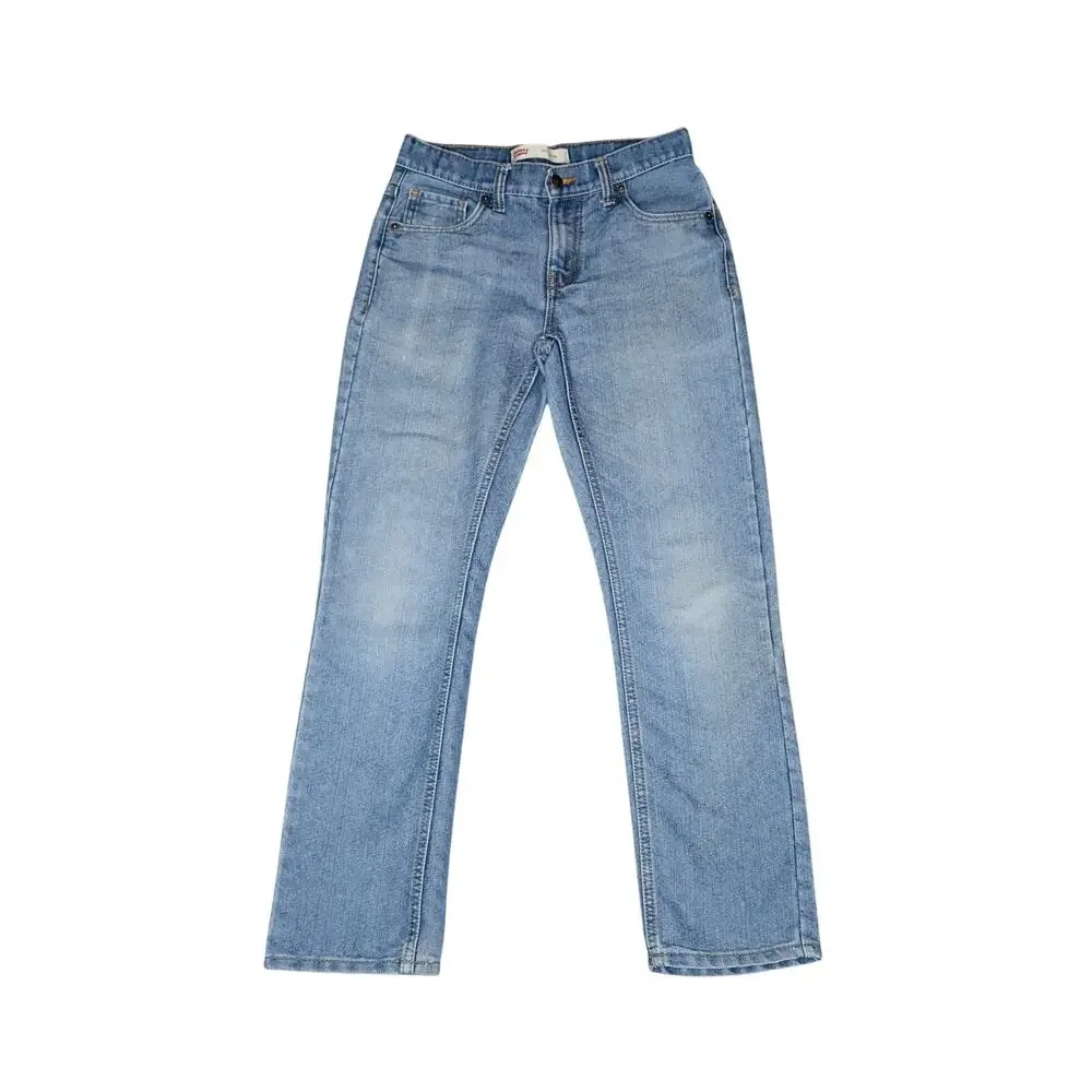 Levi's 511 Slim Jeans Boys 16 Regular Light Wash Stretch Denim Distressed